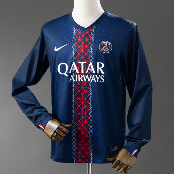 2025-26 PSG Home Long Sleeve Soccer Jersey Shirt